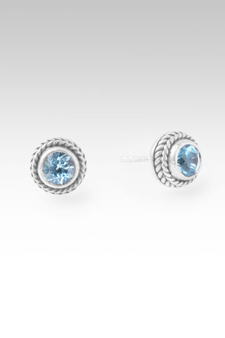 Signature Stud Earrings™ in Swiss Blue Topaz