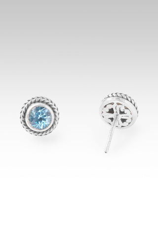 Signature Stud Earrings™ in Swiss Blue Topaz