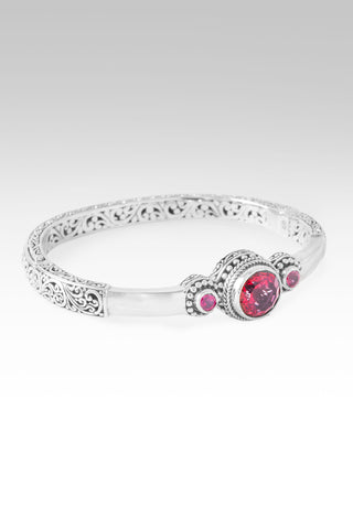 Everlasting Faithfulness Bangle Bracelet™ in Seductive Red™ Mystic Quartz & Red Ruby 6.25