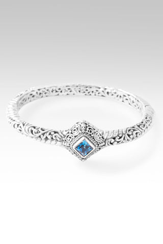 Hello Blessings, Goodbye Never Enough Bangle Bracelet™ in London Blue Topaz