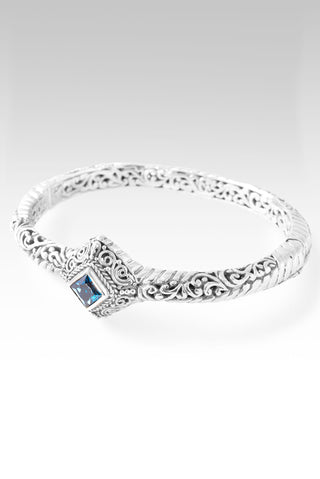 Hello Blessings, Goodbye Never Enough Bangle Bracelet™ in London Blue Topaz