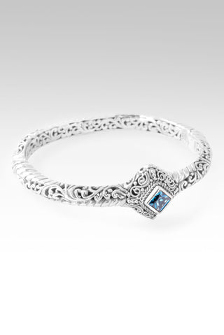 Hello Blessings, Goodbye Never Enough Bangle Bracelet™ in London Blue Topaz