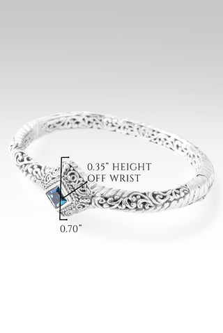 Hello Blessings, Goodbye Never Enough Bangle Bracelet™ in London Blue Topaz
