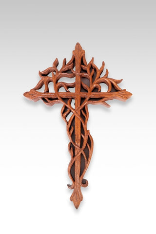 🎁 12" X 8" Carved Wooden Cross (100% off) - only found at SARDA™