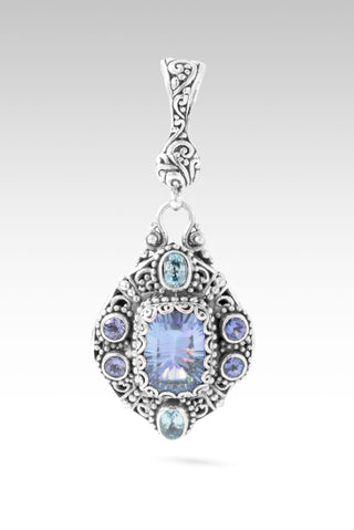 Never Lets Me Down Pendant™ in By The Sea™ Mystic Quartz, Blue Zircon & Tanzanite