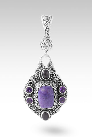 Never Lets Me Down Pendant™ in Charoite, Black Star Diopside & Amethyst