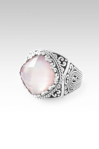 Workin' 4 UR Good Always Ring™ in Rose Quartz Pink Mother of Pearl 5 / Tree Of Life / Rose Quartz Pink Mother Of Pearl Doublet