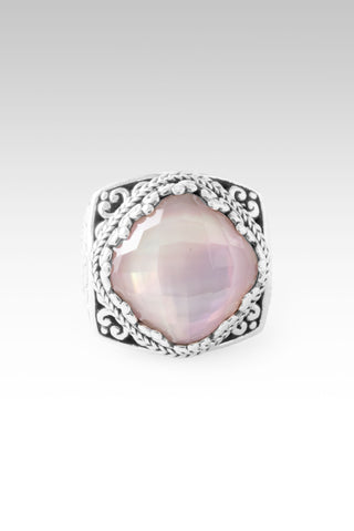 Workin' 4 UR Good Always Ring™ in Rose Quartz Pink Mother of Pearl 5 / Tree Of Life / Rose Quartz Pink Mother Of Pearl Doublet