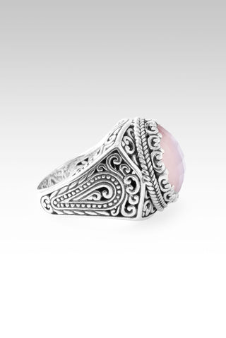 Workin' 4 UR Good Always Ring™ in Rose Quartz Pink Mother of Pearl 5 / Tree Of Life / Rose Quartz Pink Mother Of Pearl Doublet