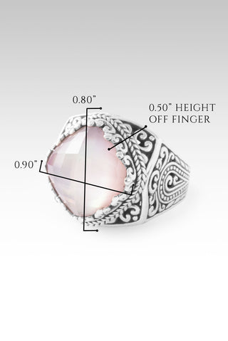 Workin' 4 UR Good Always Ring™ in Rose Quartz Pink Mother of Pearl 5 / Tree Of Life / Rose Quartz Pink Mother Of Pearl Doublet