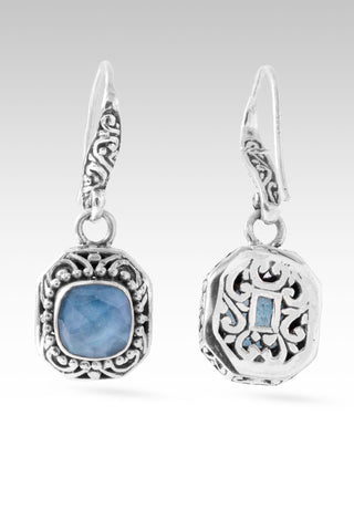 His Perfect Love Earrings™ in Blue Quartz Mother of Pearl
