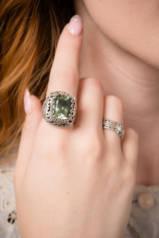 Saves The Lost Ring™ in Sea Green Fluorite