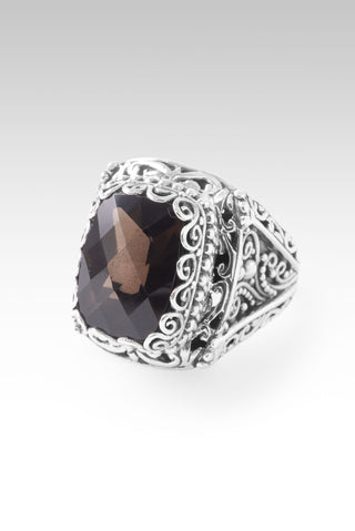 Worshipping In & Thru It Ring™ in Smoky Quartz 5