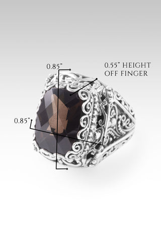 Worshipping In & Thru It Ring™ in Smoky Quartz 5