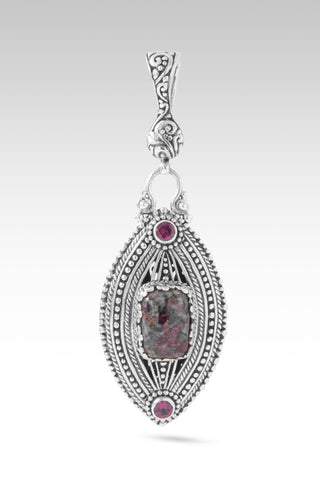 Overflowing Gratitude Pendant™ in Eudialyte & Rhodolite Garnet