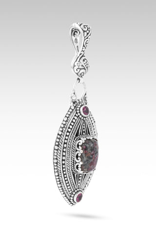Overflowing Gratitude Pendant™ in Eudialyte & Rhodolite Garnet