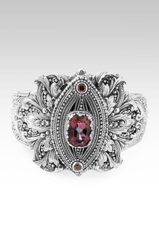 Overflowing Fulfillment Cuff Bracelet™ in Hayward's Muse™ Mystic Quartz & Red Velvet Zircon 7