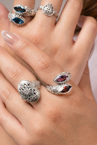 Searching Completed Ring™ in Amethyst & Garnet
