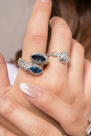Searching Completed Ring™ in Blue Topaz & London Blue Topaz