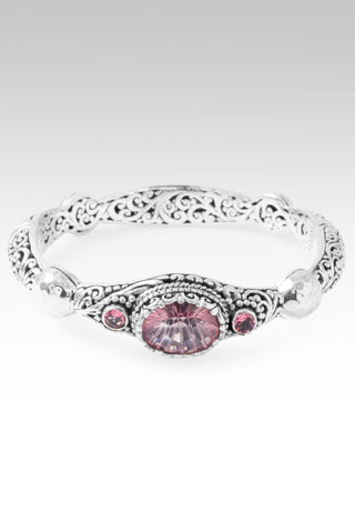 Graceful Beauty Bangle Bracelet™ in Pink Cashmere™ Mystic Quartz & Pale Plum™ Mystic Topaz 6.25
