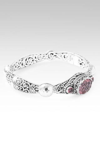 Graceful Beauty Bangle Bracelet™ in Pink Cashmere™ Mystic Quartz & Pale Plum™ Mystic Topaz 6.25