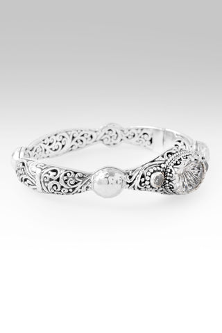 Graceful Beauty Bangle Bracelet™ in White Quartz & White Topaz 6.25