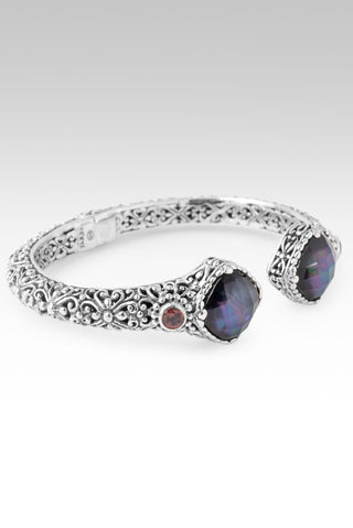 He's Heard Every Word Tip-to-Tip Bracelet™ in Black Onyx Mother of Pearl Quartz & Red Velvet Zircon 6.25