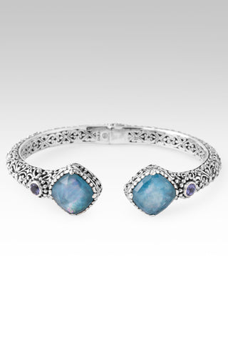 He's Heard Every Word Tip-to-Tip Bracelet™ in Neon Apatite Mother of Pearl Quartz & Tanzanite 6.25