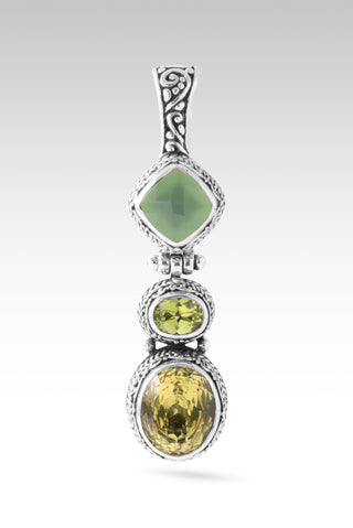 Plan Amidst Suffering Pendant™ in Sunflower Citrine, Green Chalcedony & Peridot