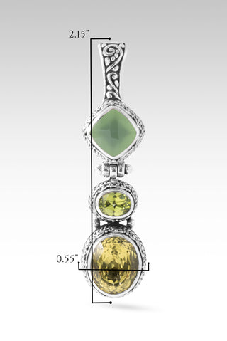 Plan Amidst Suffering Pendant™ in Sunflower Citrine, Green Chalcedony & Peridot