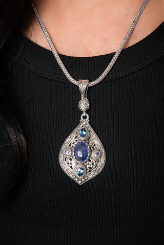 Jesus Take Control Pendant™ in Tanzanite, Sheer Luck™ Mystic Topaz & Celestial Blue™ Mystic Moissanite