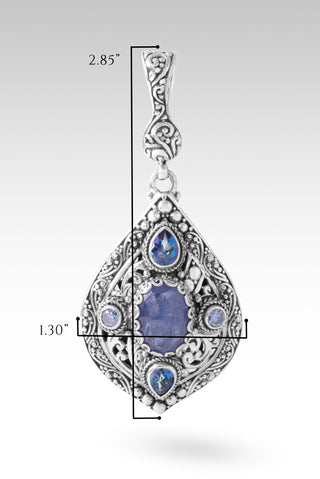 Jesus Take Control Pendant™ in Tanzanite, Sheer Luck™ Mystic Topaz & Celestial Blue™ Mystic Moissanite