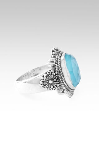 Sees My Worth Ring™ in Paraiba Mother of Pearl Quartz 5