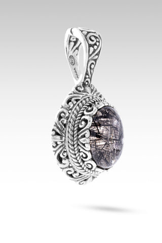 One Who Sees U Pendant™ in Black Tourmalinated Quartz