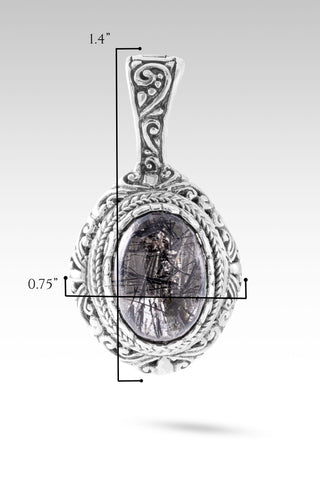 One Who Sees U Pendant™ in Black Tourmalinated Quartz