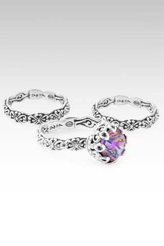 Poised Ring II Set of 3™ in Rainbow Sherbet™ Mystic Quartz