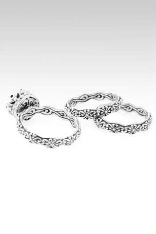 Poised Ring II Set of 3™ in Rainbow Sherbet™ Mystic Quartz