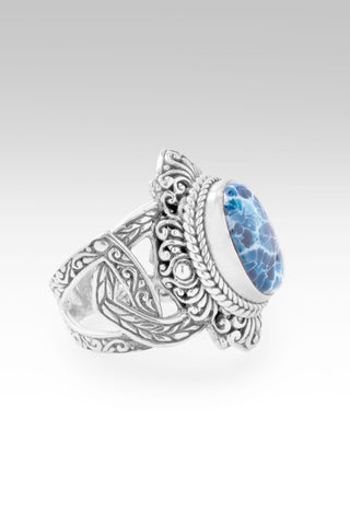 Walk In Wisdom Ring II™ in Navy Blue Indonesian Coral 5