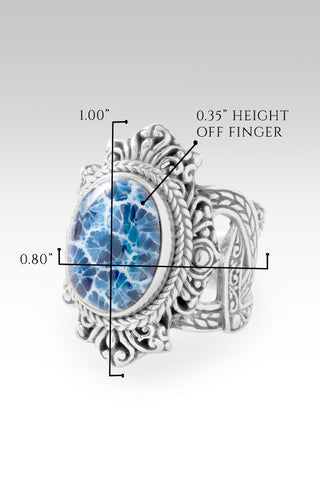 Walk In Wisdom Ring II™ in Navy Blue Indonesian Coral 5
