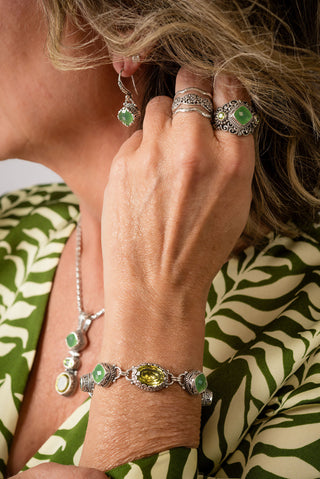 Plan Amidst Suffering Bracelet™ in Sunflower Citrine, Green Chalcedony & Peridot