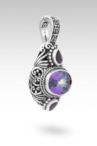Strength Given Pendant™ in Bluejay Jazz™ Mystic Quartz & Amethyst Tree Of Life / Bluejay Jazz™ Mystic Quartz, Amethyst, D31 Magnet