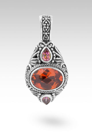Strength Given Pendant™ in Padparadscha Lab Created Sapphire & Bali Sunrise™ Mystic Topaz Tree Of Life / Padparadscha Lab Created Sapphire, Bali Sunrise™ Mystic Topaz, D31 Magnet