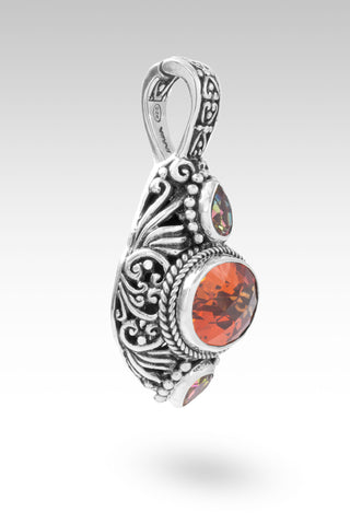 Strength Given Pendant™ in Padparadscha Lab Created Sapphire & Bali Sunrise™ Mystic Topaz Tree Of Life / Padparadscha Lab Created Sapphire, Bali Sunrise™ Mystic Topaz, D31 Magnet