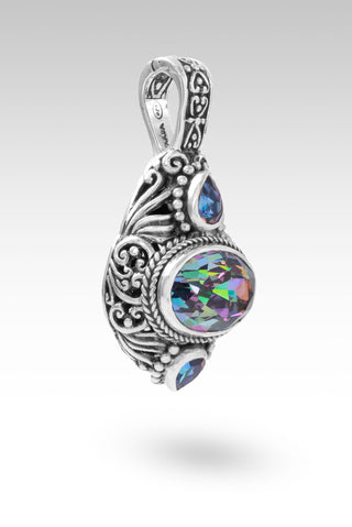 Strength Given Pendant™ in Richey Blue™ Mystic Quartz & Grandiose™ Mystic Quartz Tree Of Life / Richey Blue™ Mystic Quartz, Grandiose™ Mystic Quartz, D31 Magnet