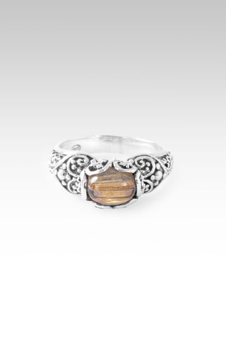 Worlds in His Hands Ring II™ in Copper & Gold Rutilated Quartz 5 / Tree Of Life / Copper & Gold Rutilated Quartz