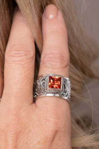 Nothing is Impossible with God Ring™ in Padparadscha Lab Created Sapphire
