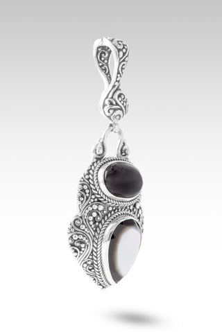Lord, I Need More Pendant™ in Black Mother of Pearl & Black Star Diopside