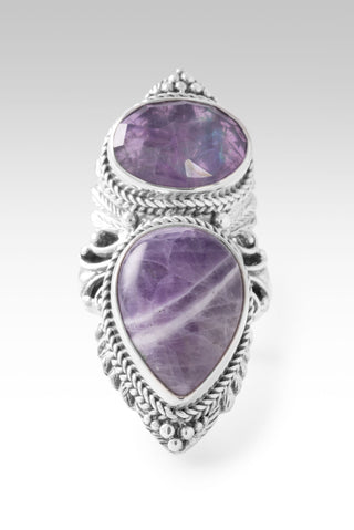 Lord, I Need U Ring™ in Chevron Amethyst & African Amethyst Mother of Pearl Quartz 5
