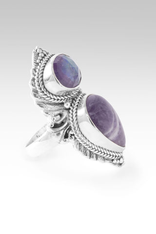 Lord, I Need U Ring™ in Chevron Amethyst & African Amethyst Mother of Pearl Quartz 5