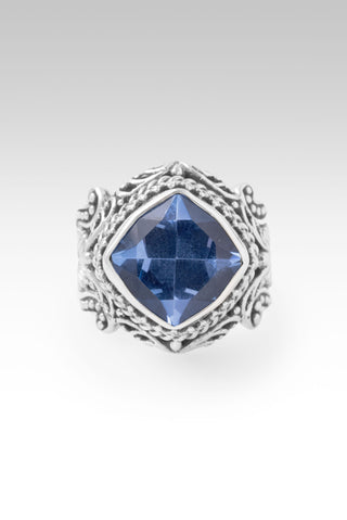 Gentle and Humble in Heart Ring™ in Blue Lab Created Quartz 5